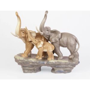 Decosite Sloní rodina z porcelánu