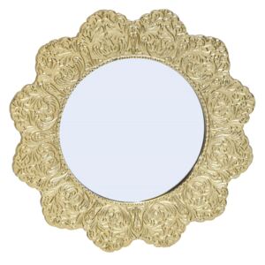 Hoorns Zlaté kovové zrcadlo Antique 32 cm