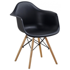 Jídelní židle v retro stylu v černé barvě F1230