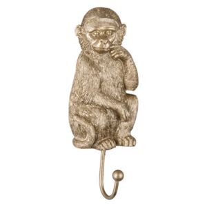 Věšák/háček Monkey opice Present Time (Barva- zlatá)