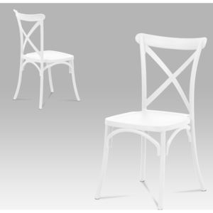 Artium Jídelní židle, bílá plast - CT-830 WT