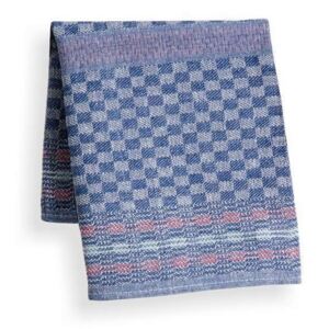 Goldea pracovní bavlněný ručník hladký - kepr modrá kostka s pruhy 50 x 90 cm