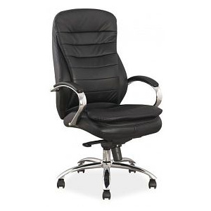 Kancelářská židle čalouněná černá ekokůže OF061