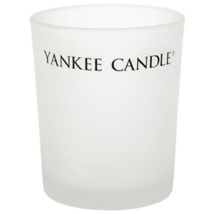Svícen skleněný Yankee Candle Mléčné sklo, výška 7 cm