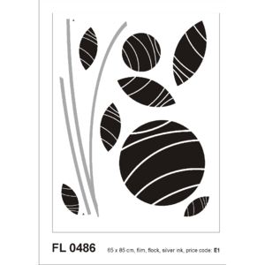 AG Design FL0486 Samolepicí velourová dekorace ABSTRACT FLOWERS 65 x 85 cm