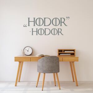 GLIX Game of Thrones Hodor - samolepka na zeď Šedá 50x20 cm