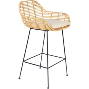 White Label Living Ratanová barová židle WLL TIGER 65 cm
