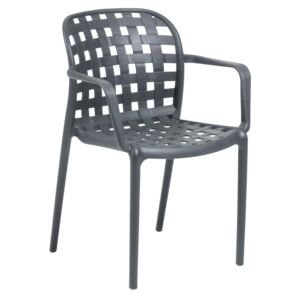 Tmavě šedá plastová zahradní židle LaForma Onha
