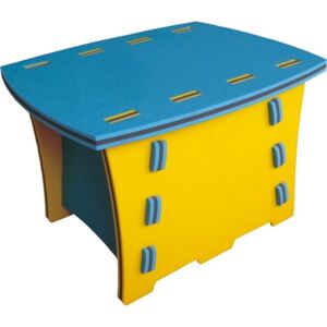 Pěnový stoleček - Modro-žlutá