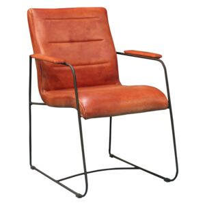 Kožená industriální židle ODC835