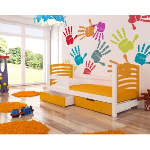 ADRK Dětská postel CAMINO Provedení: Oranžová/bílá