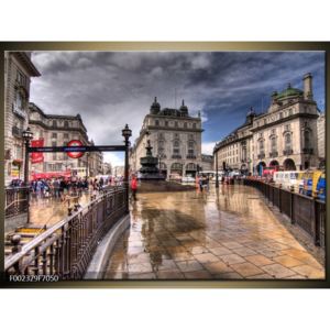 Obraz londýnského náměstí s kašnou (F002329F7050)