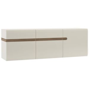 Visací skříňka třídveřová v luxusní bílé barvě ve vysokém lesku TK026 TYP 67
