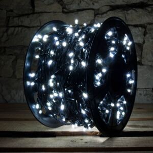 DecoLED LED světelný řetěz 100m, ledově bílá, 600 diod