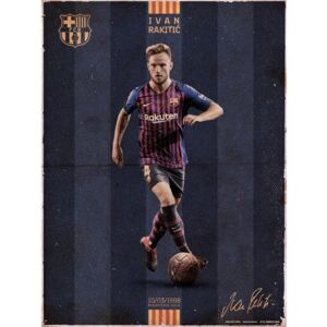 Obraz, Reprodukce - FC Barcelona - Rakitic Vintage, (30 x 40 cm)