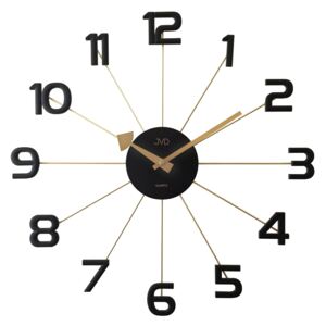 Černožluté paprskovité kovové hodiny JVD HT072.2 s číslicemi (POŠTOVNÉ ZDARMA!!!!)