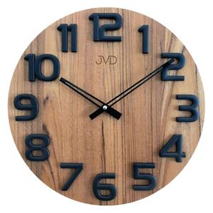 Nástěnné dřevěné hodiny JVD HT97.1 s vystouplými číslicemi (poslední ks na prodejně v Domažlicích)
