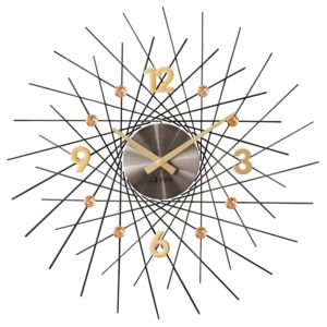 Designové paprskovité hnědo-zlaté hodiny LAVVU CRYSTAL Black Lines LCT1051 (POŠTOVNÉ ZDARMA!!)