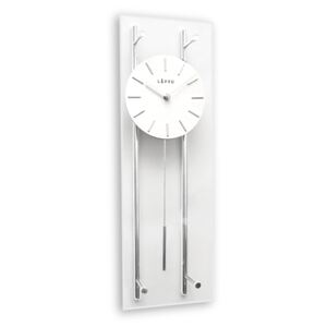 Luxusní stříbrné skleněné kyvadlové hodiny LAVVU PENDULUM LCT3010 (POŠTOVNÉ ZDARMA!!)