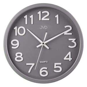 Plastové pastelové nástěnné tiché netikající dětské hodiny JVD HX2413.11 (šedé pastelové dětské nástěnné hodiny)