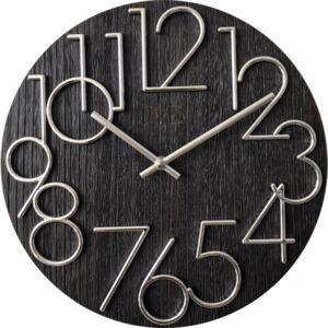 Nástěnné dřevěné hodiny JVD HT99.1 s vypáleným logem hodin (POŠTOVNÉ ZDARMA!!)