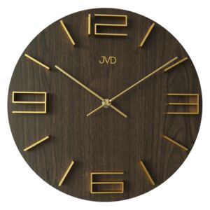 Dřevěné designové kovové kulaté moderní hodiny JVD HC32.4 s 3D číslicemi (POŠTOVNÉ ZDARMA!!)