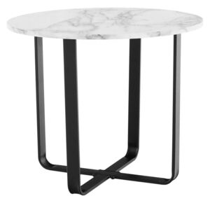 Tempo Kondela Konferenční stolek, bílý mramor/černý kov, SALINO