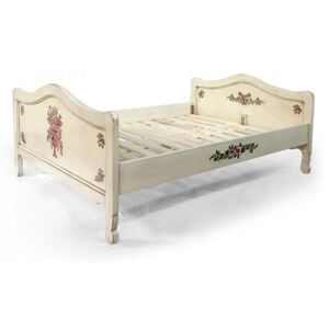 Malovaná postel. Replika z masivního smrkového dřeva