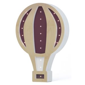 Dřevěné noční světlo SABO Concept - létající balón colors: vínová