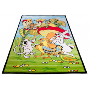Kusový koberec dětský J0260 - Lesní zvířátka - 160x220 cm
