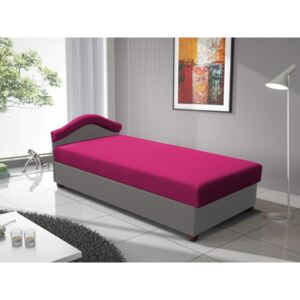 Jednolůžková postel (válenda) 80 cm Aurum (růžová + šedá)
