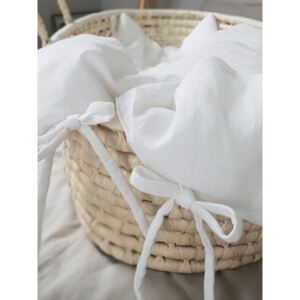 Lněné ložní prádlo s vázáním LILU.LEN - bílé rozměr: 65 x 65 a 25 x 30 s výplní