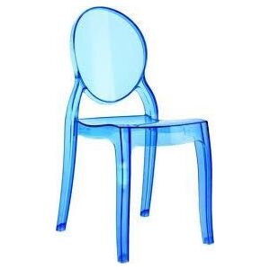 Dětská židle Mia modrá transparentní
