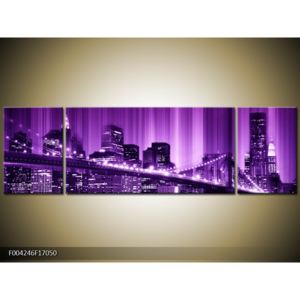 Moderní fialový obraz města New York (F004246F17050)