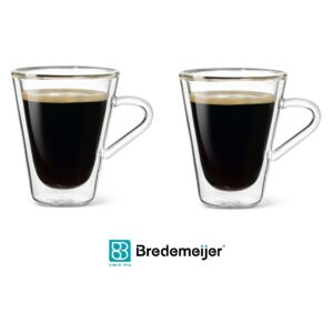 Dvoustěnný skleněný šálek na Espresso 105 ml 2ks - Bredemeijer