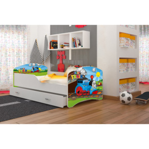 Dětská postel s pohádkovými motivy FRAGA + matrace + rošt ZDARMA 80x180, včetně SZ, VZOR 43