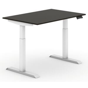 B2B Partner Výškově nastavitelný stůl, elektrický, 735-1235 mm, deska 1200x800 mm, wenge, bílá podnož + Záruka 7 let