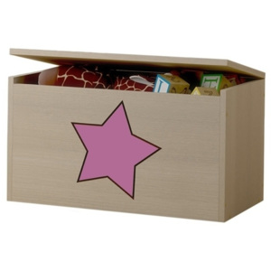 BabyBoo Box na hračky, truhla s růžovou hvězdičkou ke kolekci Žirafka