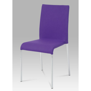 Autronic Jídelní židle WE-5010 PUR2 - chrom/látka fialová