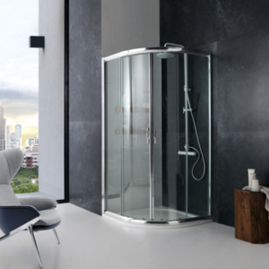 Valentina GIADA oblý sprchový kout 80x80 cm chrom rám čiré sklo 2030110400022