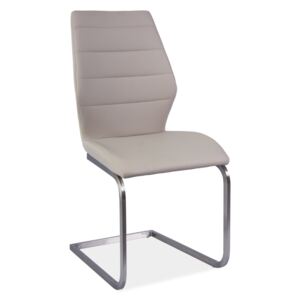 Jídelní židle - KEVIN, cappuccino/kartáčovaná ocel