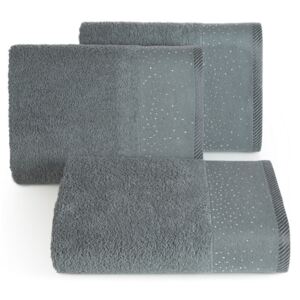 Bavlněný froté ručník s bordurou ESTERA 50x90 cm, šedá, 450 gr Mybesthome Varianta: ručník - 3 kusy 50x90 cm zvýhodněná cena