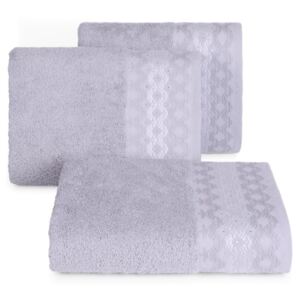 Bavlněný froté ručník s bordurou a zirkony MOLY 50x90 cm, světle fialová, 480 gr Mybesthome Varianta: ručník - 1 kus 50x90 cm