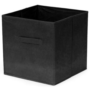 Skládací úložný box Compactor pro police a knihovny, polypropylen, 31x 31x 31 cm, černý