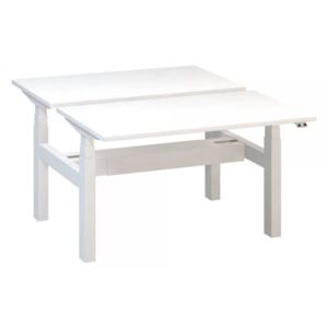 Stůl ProOffice Ergo Up DUO 120 cm, bílá podnož bílá