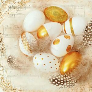 Ubrousky Zlatá vejce 33x33 cm, 20 ks