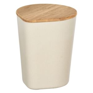 Béžový úložný box s bambusovým víkem Wenko Derry, 750 ml