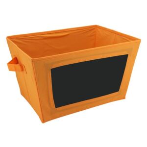 Skladovací box Timelife s tabulkou na křídu 40x23cm oranžový