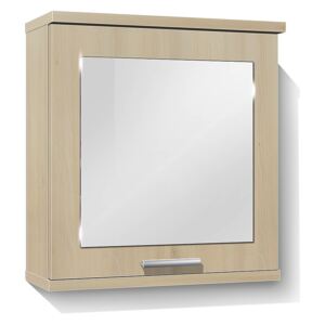Koupelnová skříňka se zrcadlem K28 barva skříňky: akát, barva dvířek: akát lamino