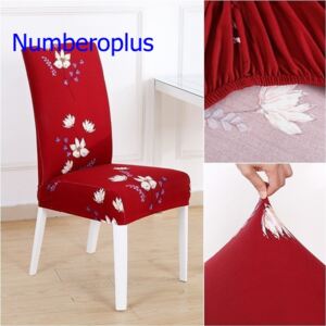 Numbero plus Univerzální potah na židli vínová - Květiny a motýly